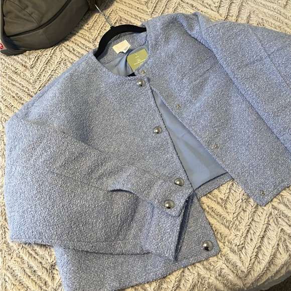 H&M Baby Blue Oversized Button Front Jacket - Picture 5 of 7